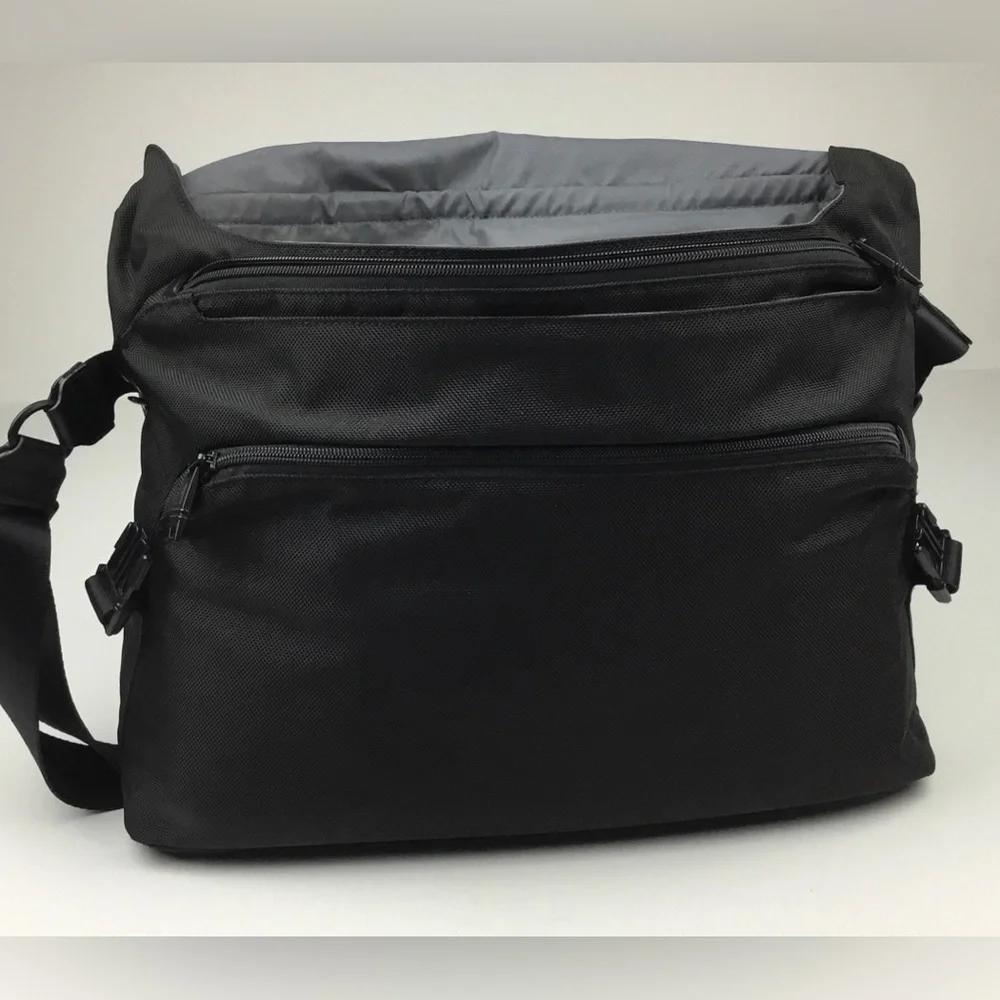 TUMI Alpha 2 Expandable Messenger Bag Black Ballistic Nylon